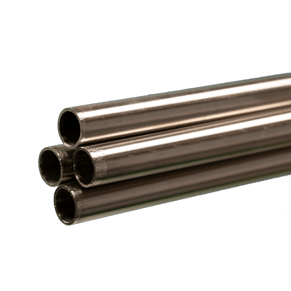 Round Stainless Steel Tube: 3/8" OD x 22 Gauge x 36" Long (4 Pieces)