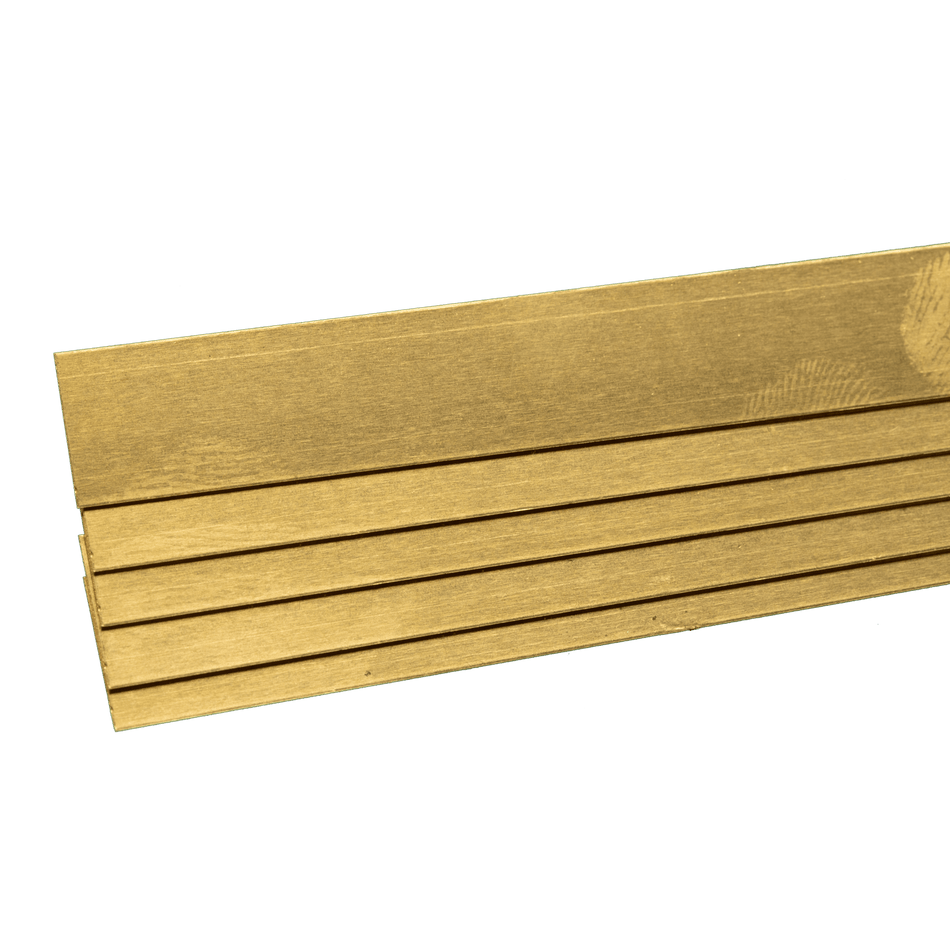 K&S Strips - Strisce in ottone, 0,016 x 2,5 x 30,5 cm K&S Strips - Strisce in ottone, 0,016 x 2,5 x 30,5 cm
