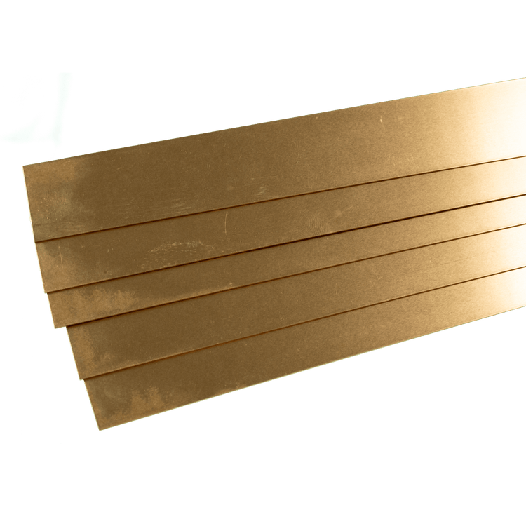 K & S Engineering Brass Strip – .025” Thick X 2” Wide, 1 Foot Length, Solid Flat Stock For DIY & Crafts