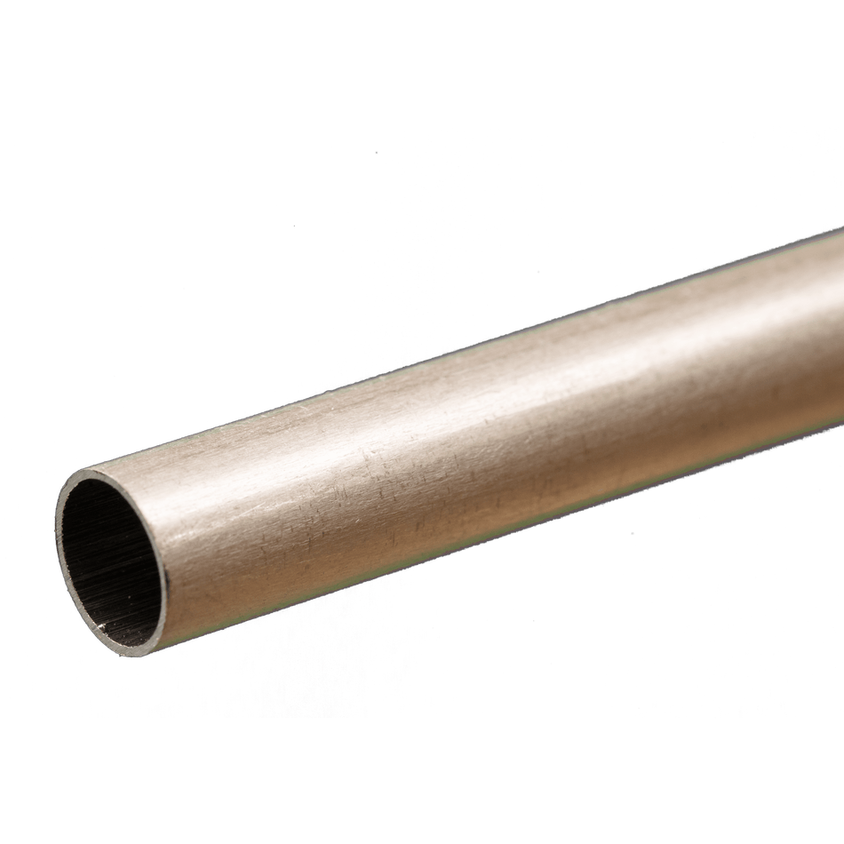 Round Aluminum Tube: 9mm OD x 0.45mm Wall x 300mm Long (1 Piece)