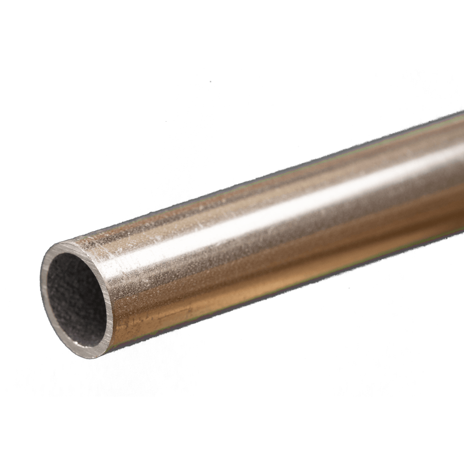 Round Aluminum Tube: 10mm OD x 0.89mm Wall x 300mm Long (1 Piece)