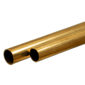 Round Brass Tube: 8mm OD x 0.45mm Wall x 300mm Long (2 Pieces)