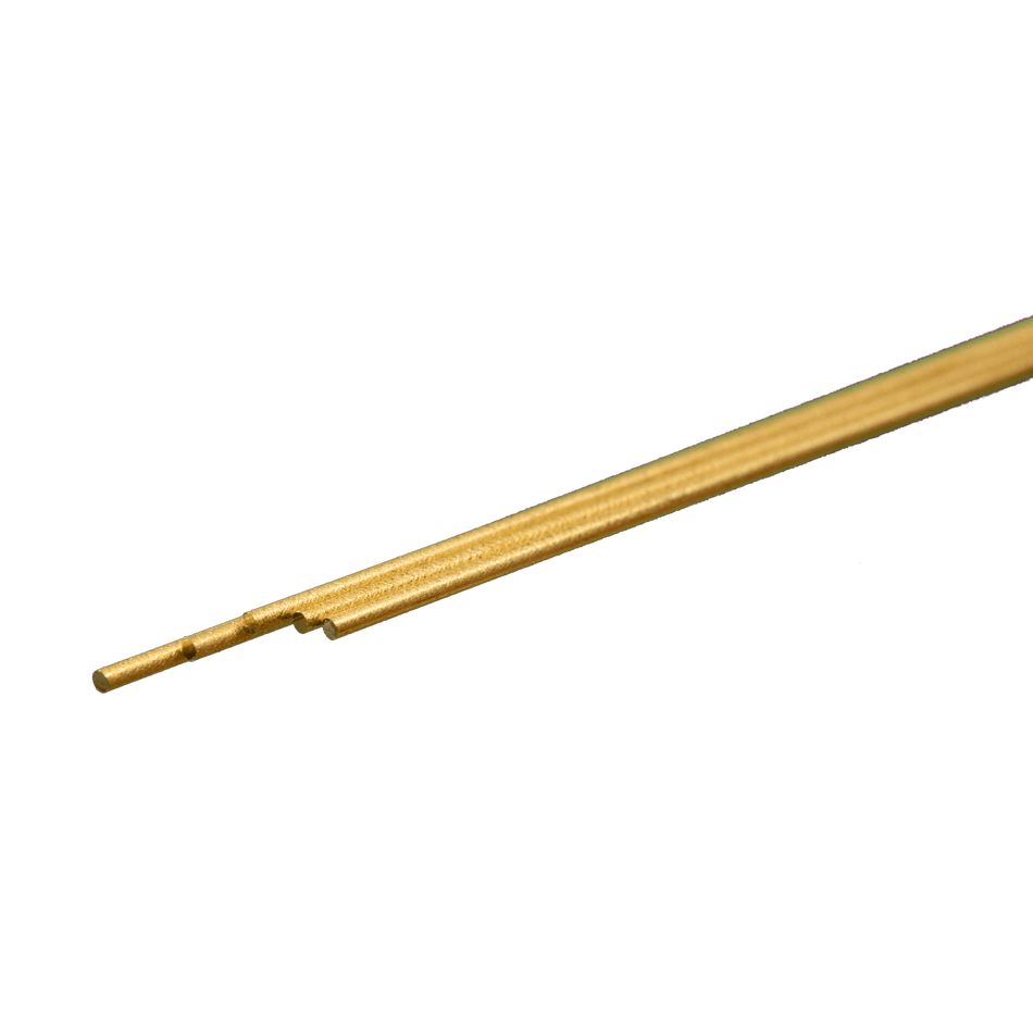 Round Brass Rod: 1mm OD x 300mm Long (5 Pieces)
