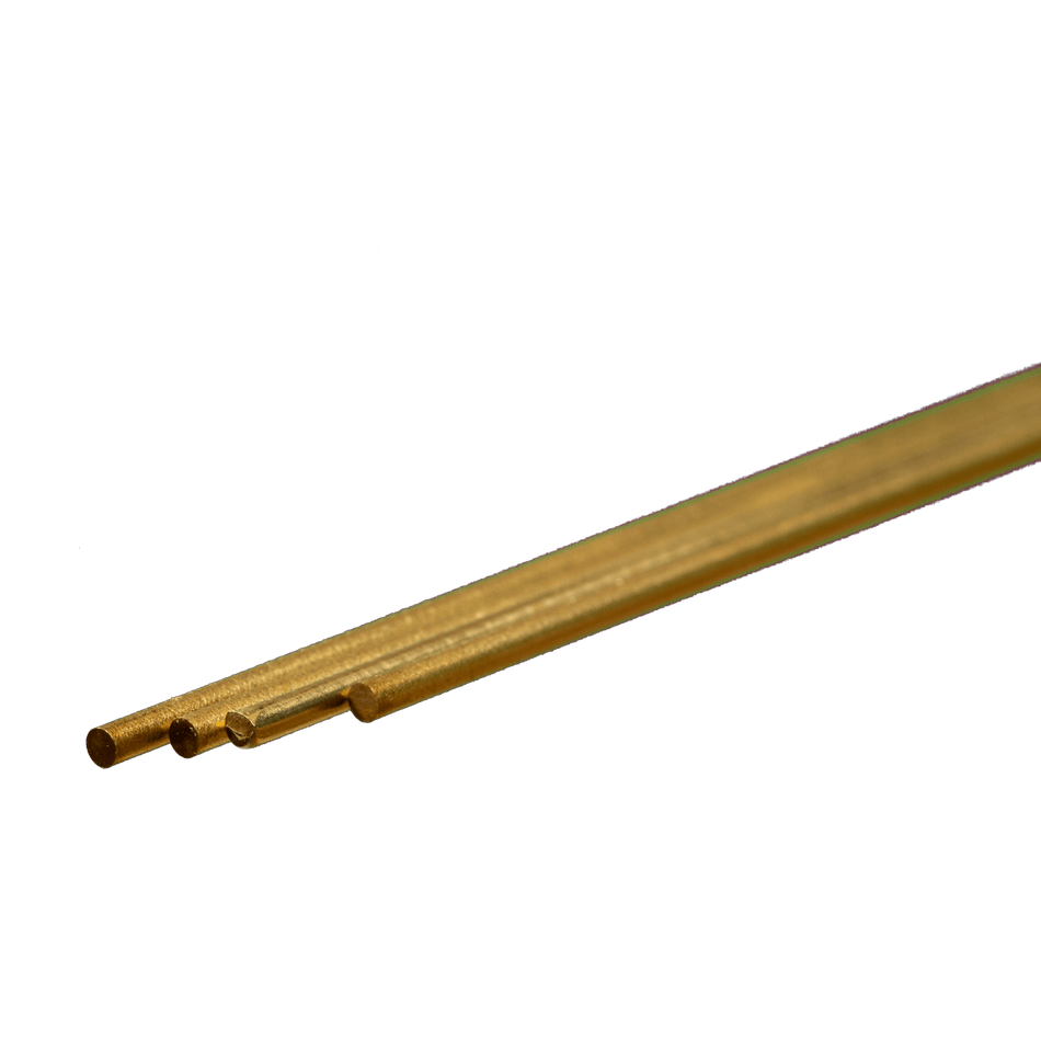 Round Brass Rod: 2mm OD x 300mm Long (4 Pieces)
