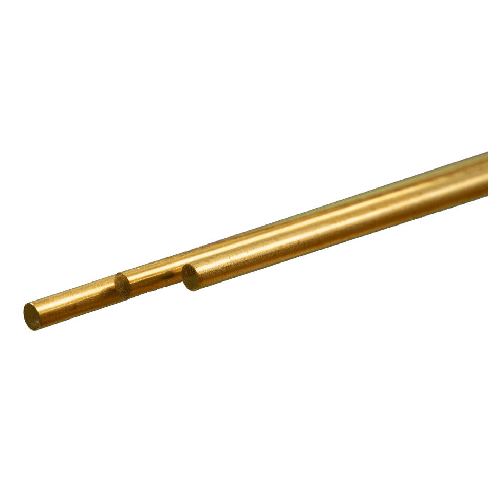 Round Brass Rod: 3mm OD x 300mm Long (3 Pieces)