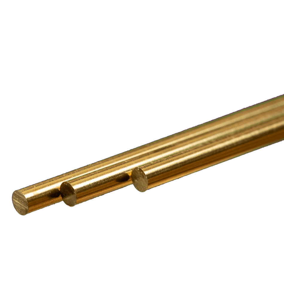 Round Brass Rod: 4mm OD x 300mm Long (3 Pieces)