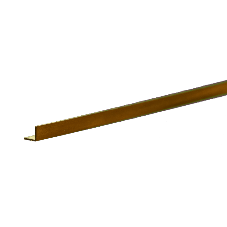 Brass Angle: 0.014" Wall - 1/8" Leg Length - 12" Long (1 Piece)